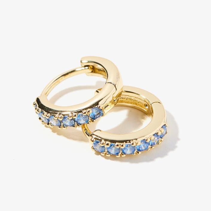 Birthstone Huggie Earring