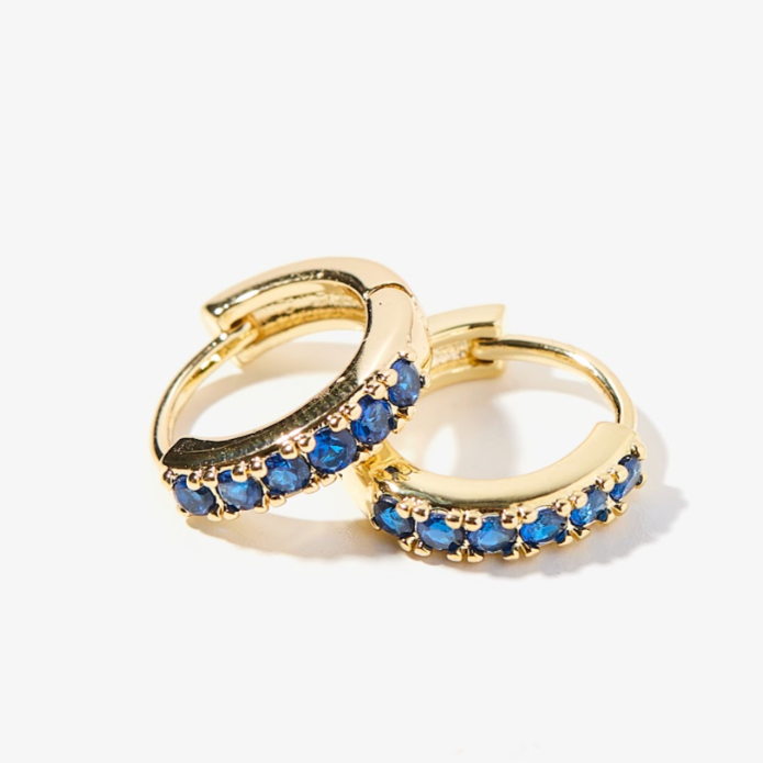 Birthstone Huggie Earring