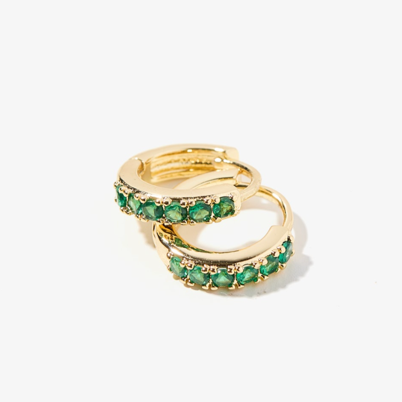 Birthstone Huggie Earring