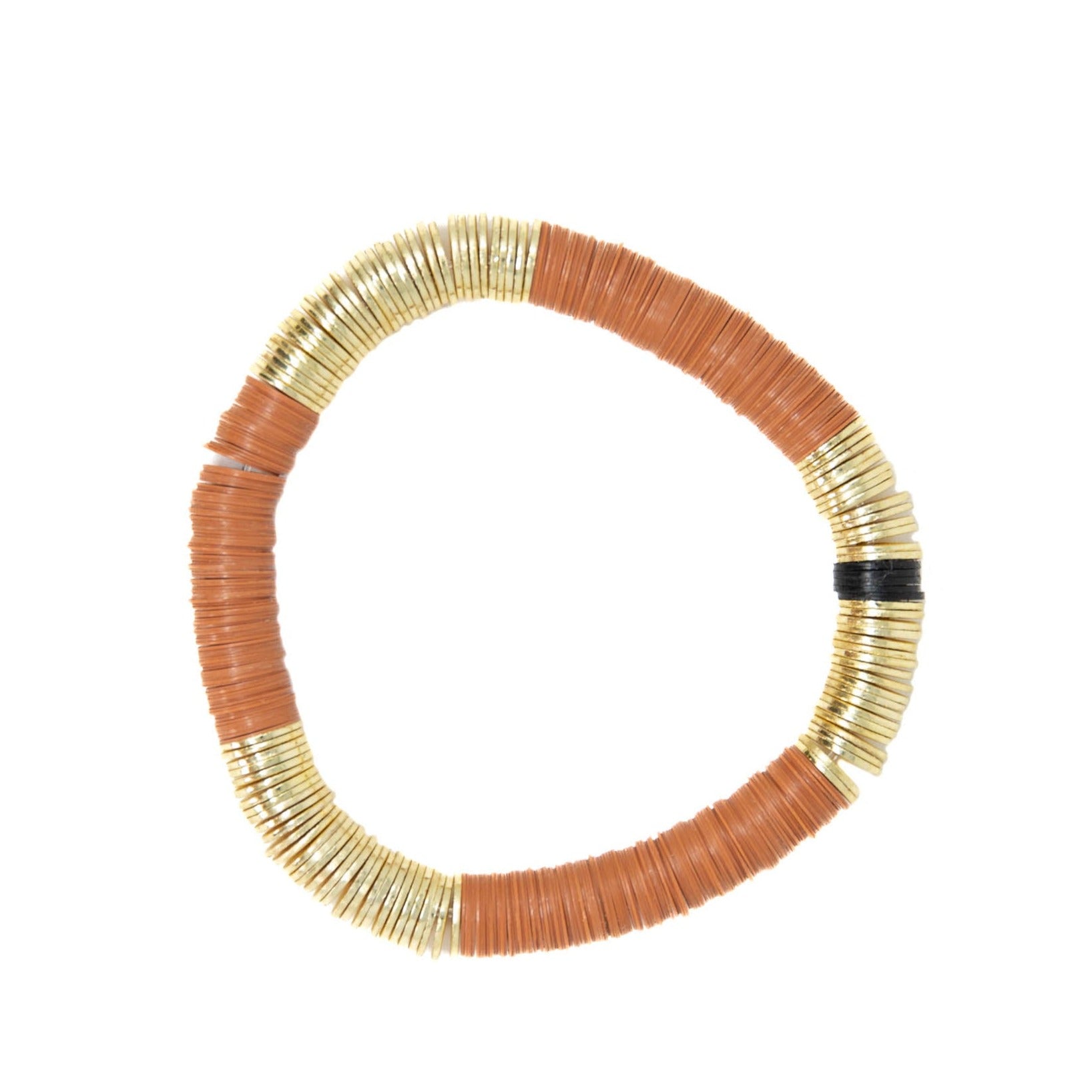 Burnt Orange Vinyl Bracelet 8mm Allie Bess